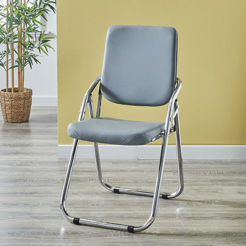 Modern Indoor-Outdoor Metal Chair Home Open Back Dining Side Chair with Arm Grey 1 Piece Clearhalo ' kitchen&dining_furn' 'Dining Chairs' 'Dining Tables & Seating' 'dining_chair' 'furn' 'furn_dining_chair' 'Furniture' 'furniture_dining_chair' 'Kitchen & Dining Furniture' 'kitchen' 3846442