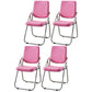 Modern Indoor-Outdoor Metal Chair Home Open Back Dining Side Chair with Arm Pink 4 Piece Set Clearhalo ' kitchen&dining_furn' 'Dining Chairs' 'Dining Tables & Seating' 'dining_chair' 'furn' 'furn_dining_chair' 'Furniture' 'furniture_dining_chair' 'Kitchen & Dining Furniture' 'kitchen' 3846451