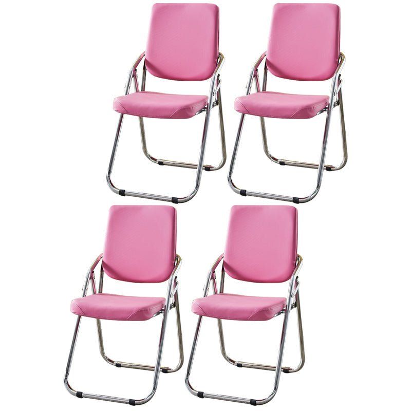 Modern Indoor-Outdoor Metal Chair Home Open Back Dining Side Chair with Arm Pink 4 Piece Set Clearhalo ' kitchen&dining_furn' 'Dining Chairs' 'Dining Tables & Seating' 'dining_chair' 'furn' 'furn_dining_chair' 'Furniture' 'furniture_dining_chair' 'Kitchen & Dining Furniture' 'kitchen' 3846451