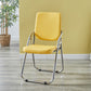 Modern Indoor-Outdoor Metal Chair Home Open Back Dining Side Chair with Arm Yellow 1 Piece Clearhalo ' kitchen&dining_furn' 'Dining Chairs' 'Dining Tables & Seating' 'dining_chair' 'furn' 'furn_dining_chair' 'Furniture' 'furniture_dining_chair' 'Kitchen & Dining Furniture' 'kitchen' 3846453