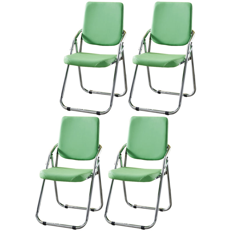 Modern Indoor-Outdoor Metal Chair Home Open Back Dining Side Chair with Arm Green 4 Piece Set Clearhalo ' kitchen&dining_furn' 'Dining Chairs' 'Dining Tables & Seating' 'dining_chair' 'furn' 'furn_dining_chair' 'Furniture' 'furniture_dining_chair' 'Kitchen & Dining Furniture' 'kitchen' 3846464