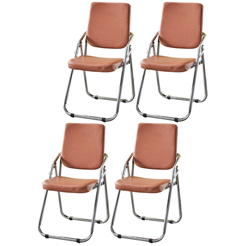 Modern Indoor-Outdoor Metal Chair Home Open Back Dining Side Chair with Arm Brown 4 Piece Set Clearhalo ' kitchen&dining_furn' 'Dining Chairs' 'Dining Tables & Seating' 'dining_chair' 'furn' 'furn_dining_chair' 'Furniture' 'furniture_dining_chair' 'Kitchen & Dining Furniture' 'kitchen' 3846467