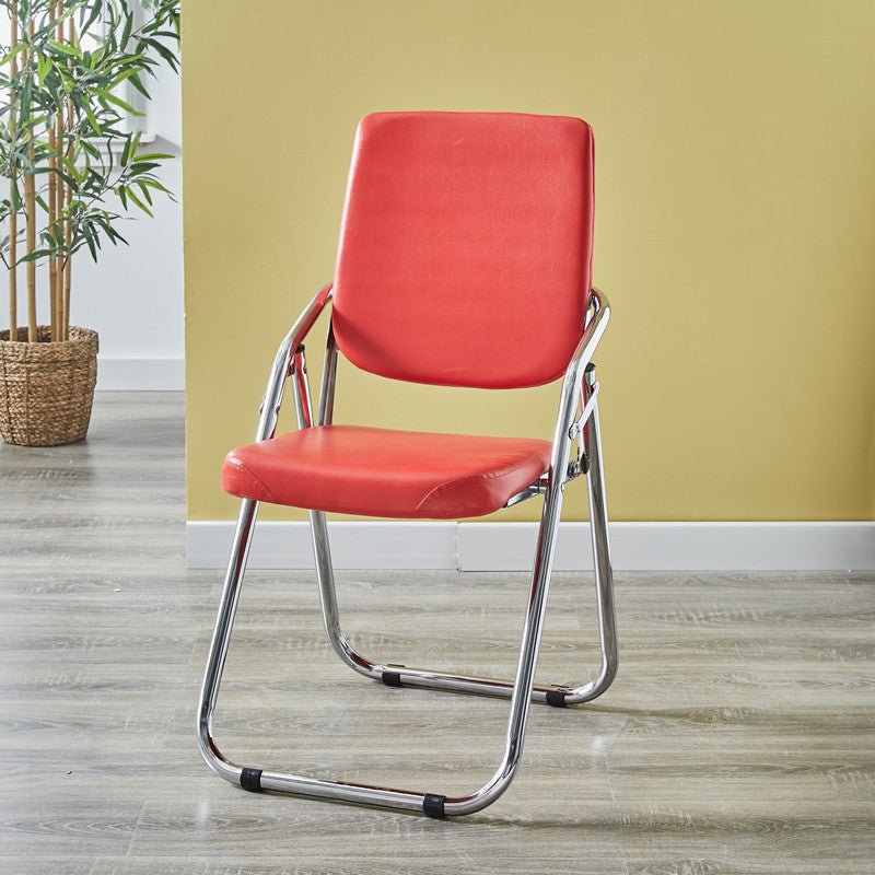 Modern Indoor-Outdoor Metal Chair Home Open Back Dining Side Chair with Arm Red 1 Piece Clearhalo ' kitchen&dining_furn' 'Dining Chairs' 'Dining Tables & Seating' 'dining_chair' 'furn' 'furn_dining_chair' 'Furniture' 'furniture_dining_chair' 'Kitchen & Dining Furniture' 'kitchen' 3846471