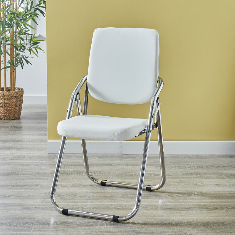 Modern Indoor-Outdoor Metal Chair Home Open Back Dining Side Chair with Arm White 1 Piece Clearhalo ' kitchen&dining_furn' 'Dining Chairs' 'Dining Tables & Seating' 'dining_chair' 'furn' 'furn_dining_chair' 'Furniture' 'furniture_dining_chair' 'Kitchen & Dining Furniture' 'kitchen' 3846477
