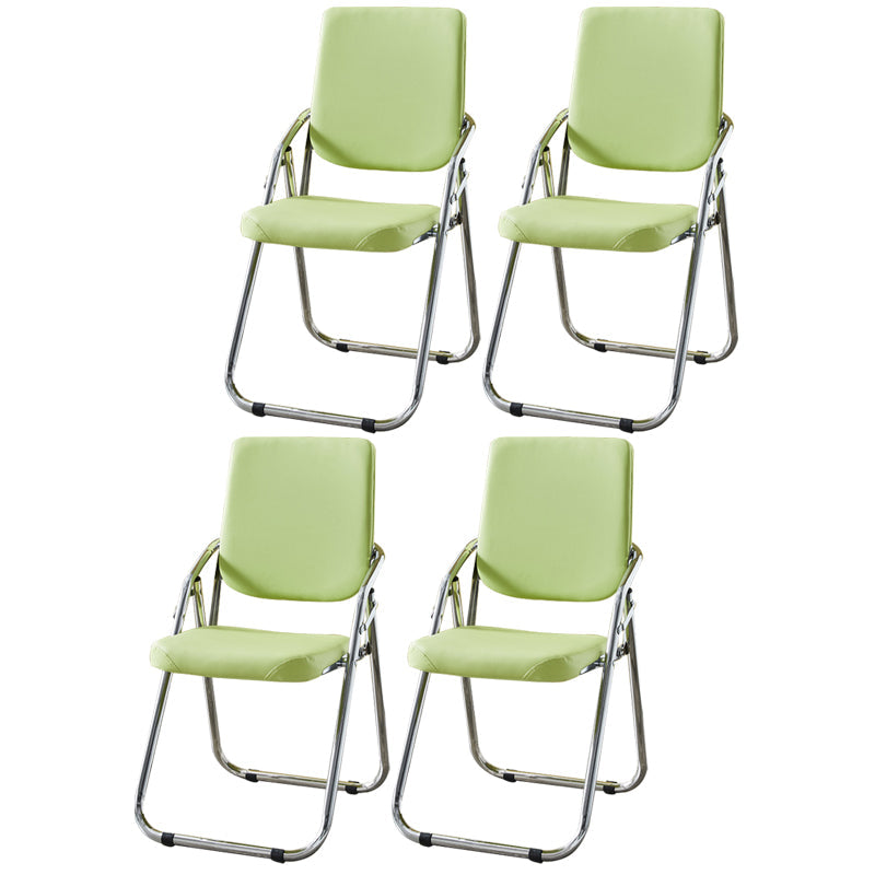 Modern Indoor-Outdoor Metal Chair Home Open Back Dining Side Chair with Arm Light Green 4 Piece Set Clearhalo ' kitchen&dining_furn' 'Dining Chairs' 'Dining Tables & Seating' 'dining_chair' 'furn' 'furn_dining_chair' 'Furniture' 'furniture_dining_chair' 'Kitchen & Dining Furniture' 'kitchen' 3846482