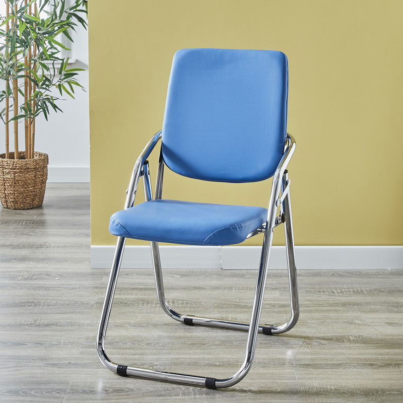 Modern Indoor-Outdoor Metal Chair Home Open Back Dining Side Chair with Arm Blue 1 Piece Clearhalo ' kitchen&dining_furn' 'Dining Chairs' 'Dining Tables & Seating' 'dining_chair' 'furn' 'furn_dining_chair' 'Furniture' 'furniture_dining_chair' 'Kitchen & Dining Furniture' 'kitchen' 3846483