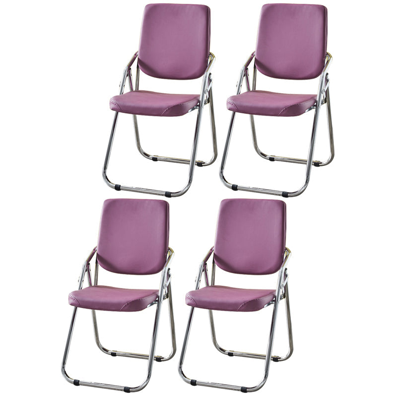 Modern Indoor-Outdoor Metal Chair Home Open Back Dining Side Chair with Arm Purple 4 Piece Set Clearhalo ' kitchen&dining_furn' 'Dining Chairs' 'Dining Tables & Seating' 'dining_chair' 'furn' 'furn_dining_chair' 'Furniture' 'furniture_dining_chair' 'Kitchen & Dining Furniture' 'kitchen' 3846488