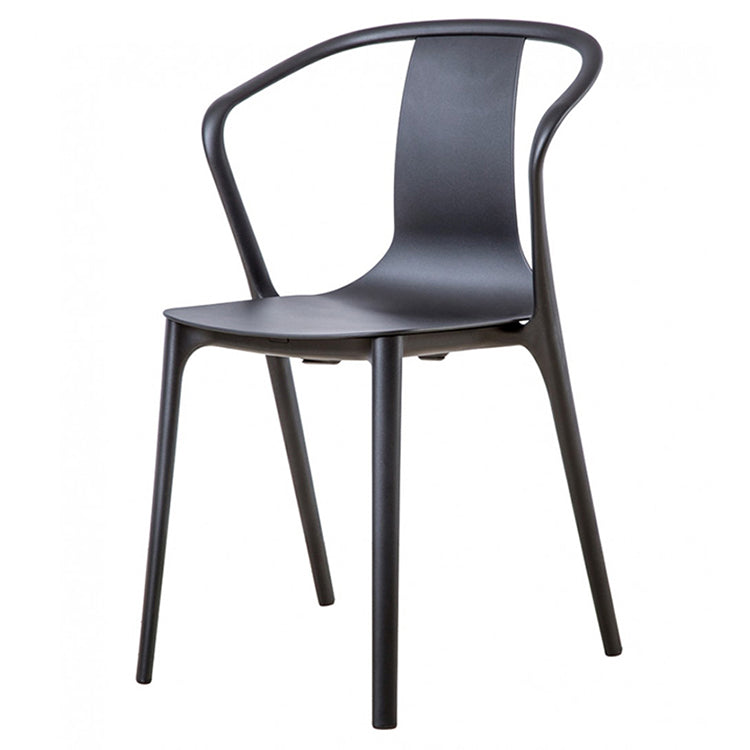 Scandinavian Plastic Dining Arm Chair Stackable Slat Back Armchair (Set of 4) Clearhalo ' kitchen&dining_furn' 'Dining Chairs' 'Dining Tables & Seating' 'dining_chair' 'furn' 'furn_dining_chair' 'Furniture' 'furniture_dining_chair' 'Kitchen & Dining Furniture' 'kitchen' 3846498