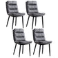 Contemporary Metal Dining Room Chairs Armless Upholstered Side Chair for Home Use Grey 4 Piece Set Clearhalo ' kitchen&dining_furn' 'Dining Chairs' 'Dining Tables & Seating' 'dining_chair' 'furn' 'furn_dining_chair' 'Furniture' 'furniture_dining_chair' 'Kitchen & Dining Furniture' 'kitchen' 3846509