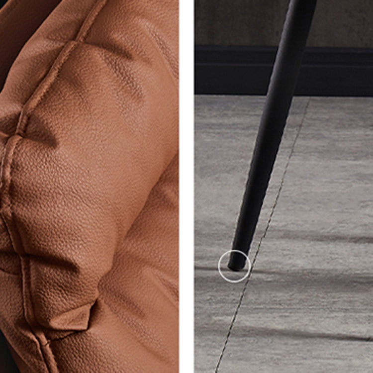 Contemporary Metal Dining Room Chairs Armless Upholstered Side Chair for Home Use Clearhalo ' kitchen&dining_furn' 'Dining Chairs' 'Dining Tables & Seating' 'dining_chair' 'furn' 'furn_dining_chair' 'Furniture' 'furniture_dining_chair' 'Kitchen & Dining Furniture' 'kitchen' 3846515