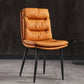 Contemporary Metal Dining Room Chairs Armless Upholstered Side Chair for Home Use Orange 1 Piece Clearhalo ' kitchen&dining_furn' 'Dining Chairs' 'Dining Tables & Seating' 'dining_chair' 'furn' 'furn_dining_chair' 'Furniture' 'furniture_dining_chair' 'Kitchen & Dining Furniture' 'kitchen' 3846524