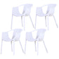 Scandinavian Dining Arm Chairs Plastic Slat Back Dining Armchair (Set of 4) White Clearhalo ' kitchen&dining_furn' 'Dining Chairs' 'Dining Tables & Seating' 'dining_chair' 'furn' 'furn_dining_chair' 'Furniture' 'furniture_dining_chair' 'Kitchen & Dining Furniture' 'kitchen' 3846533