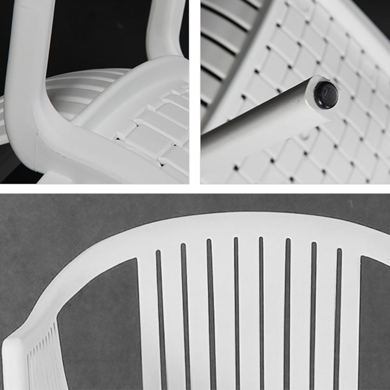 Scandinavian Dining Arm Chairs Plastic Slat Back Dining Armchair (Set of 4) Clearhalo ' kitchen&dining_furn' 'Dining Chairs' 'Dining Tables & Seating' 'dining_chair' 'furn' 'furn_dining_chair' 'Furniture' 'furniture_dining_chair' 'Kitchen & Dining Furniture' 'kitchen' 3846539