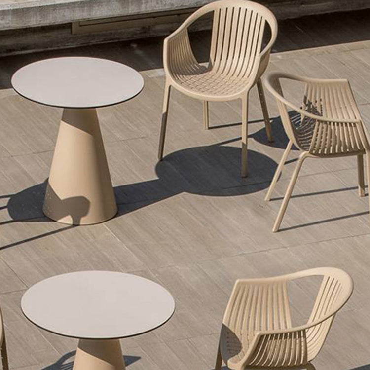 Scandinavian Dining Arm Chairs Plastic Slat Back Dining Armchair (Set of 4) Clearhalo ' kitchen&dining_furn' 'Dining Chairs' 'Dining Tables & Seating' 'dining_chair' 'furn' 'furn_dining_chair' 'Furniture' 'furniture_dining_chair' 'Kitchen & Dining Furniture' 'kitchen' 3846540