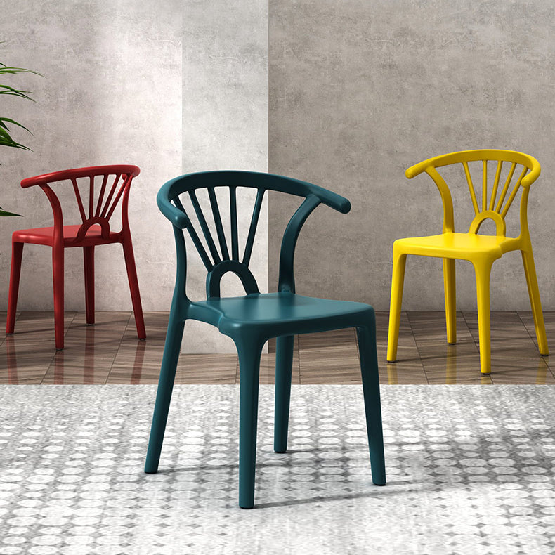 Contemporary Plastic Dining Side Chair Dining Room Armless Wishbone Chair Clearhalo ' kitchen&dining_furn' 'Dining Chairs' 'Dining Tables & Seating' 'dining_chair' 'furn' 'furn_dining_chair' 'Furniture' 'furniture_dining_chair' 'Kitchen & Dining Furniture' 'kitchen' 3846542