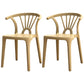 Contemporary Plastic Dining Side Chair Dining Room Armless Wishbone Chair Khaki 2 Piece Set Clearhalo ' kitchen&dining_furn' 'Dining Chairs' 'Dining Tables & Seating' 'dining_chair' 'furn' 'furn_dining_chair' 'Furniture' 'furniture_dining_chair' 'Kitchen & Dining Furniture' 'kitchen' 3846544
