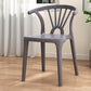 Contemporary Plastic Dining Side Chair Dining Room Armless Wishbone Chair Dark Gray 1 Piece Clearhalo ' kitchen&dining_furn' 'Dining Chairs' 'Dining Tables & Seating' 'dining_chair' 'furn' 'furn_dining_chair' 'Furniture' 'furniture_dining_chair' 'Kitchen & Dining Furniture' 'kitchen' 3846548