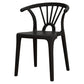 Contemporary Plastic Dining Side Chair Dining Room Armless Wishbone Chair Clearhalo ' kitchen&dining_furn' 'Dining Chairs' 'Dining Tables & Seating' 'dining_chair' 'furn' 'furn_dining_chair' 'Furniture' 'furniture_dining_chair' 'Kitchen & Dining Furniture' 'kitchen' 3846551