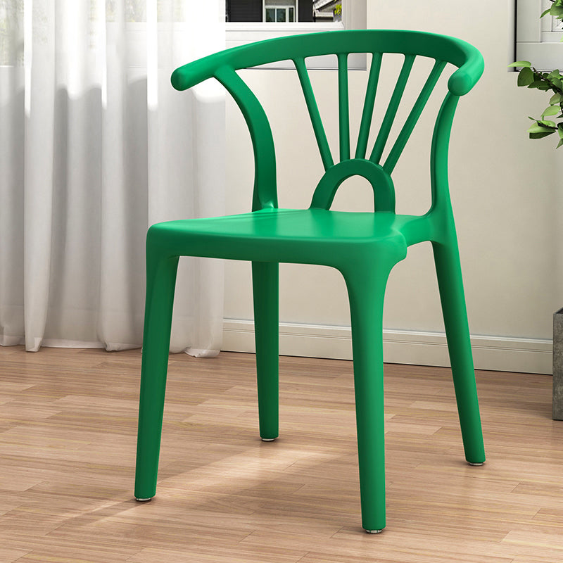 Contemporary Plastic Dining Side Chair Dining Room Armless Wishbone Chair Dark Green 1 Piece Clearhalo ' kitchen&dining_furn' 'Dining Chairs' 'Dining Tables & Seating' 'dining_chair' 'furn' 'furn_dining_chair' 'Furniture' 'furniture_dining_chair' 'Kitchen & Dining Furniture' 'kitchen' 3846554