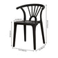 Contemporary Plastic Dining Side Chair Dining Room Armless Wishbone Chair Clearhalo ' kitchen&dining_furn' 'Dining Chairs' 'Dining Tables & Seating' 'dining_chair' 'furn' 'furn_dining_chair' 'Furniture' 'furniture_dining_chair' 'Kitchen & Dining Furniture' 'kitchen' 3846558