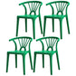 Contemporary Plastic Dining Side Chair Dining Room Armless Wishbone Chair Dark Green 4 Piece Set Clearhalo ' kitchen&dining_furn' 'Dining Chairs' 'Dining Tables & Seating' 'dining_chair' 'furn' 'furn_dining_chair' 'Furniture' 'furniture_dining_chair' 'Kitchen & Dining Furniture' 'kitchen' 3846559