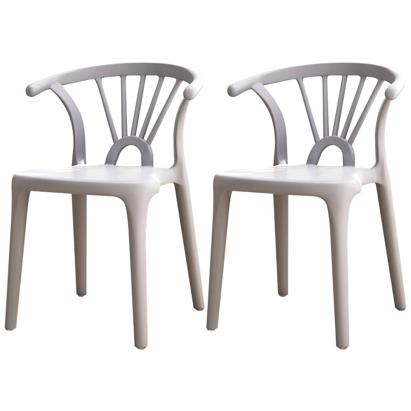 Contemporary Plastic Dining Side Chair Dining Room Armless Wishbone Chair Light Gray 2 Piece Set Clearhalo ' kitchen&dining_furn' 'Dining Chairs' 'Dining Tables & Seating' 'dining_chair' 'furn' 'furn_dining_chair' 'Furniture' 'furniture_dining_chair' 'Kitchen & Dining Furniture' 'kitchen' 3846567