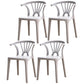 Contemporary Plastic Dining Side Chair Dining Room Armless Wishbone Chair Light Gray 4 Piece Set Clearhalo ' kitchen&dining_furn' 'Dining Chairs' 'Dining Tables & Seating' 'dining_chair' 'furn' 'furn_dining_chair' 'Furniture' 'furniture_dining_chair' 'Kitchen & Dining Furniture' 'kitchen' 3846568