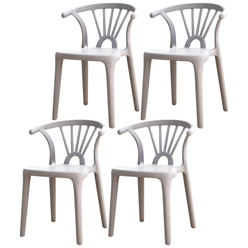 Contemporary Plastic Dining Side Chair Dining Room Armless Wishbone Chair Light Gray 4 Piece Set Clearhalo ' kitchen&dining_furn' 'Dining Chairs' 'Dining Tables & Seating' 'dining_chair' 'furn' 'furn_dining_chair' 'Furniture' 'furniture_dining_chair' 'Kitchen & Dining Furniture' 'kitchen' 3846568