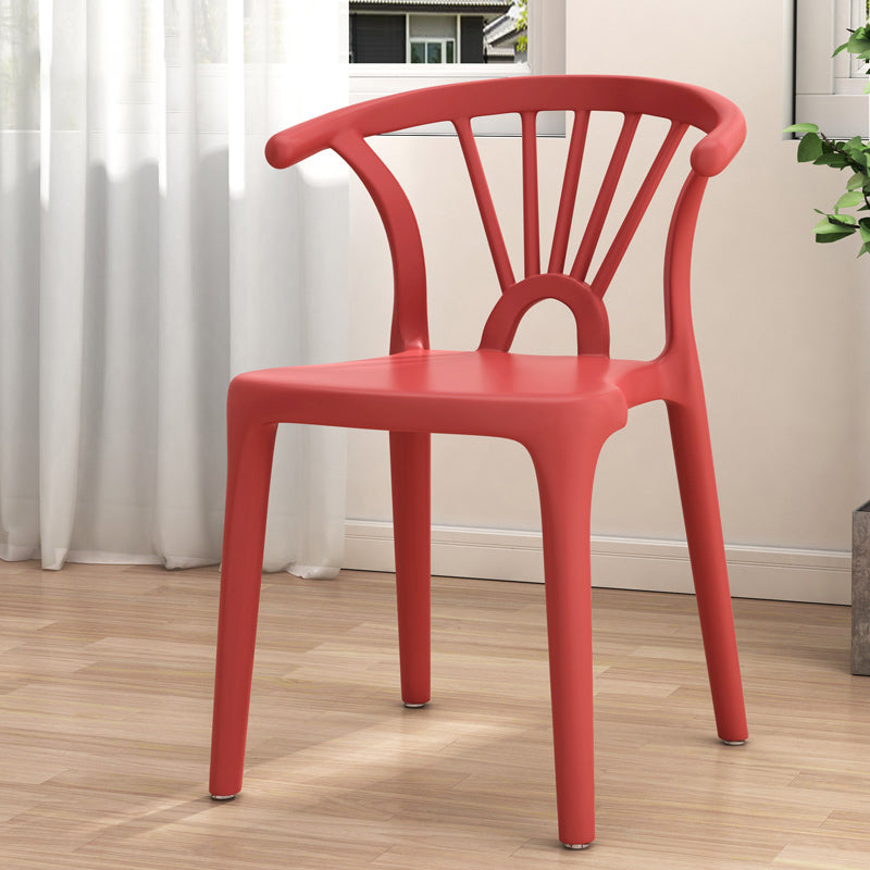Contemporary Plastic Dining Side Chair Dining Room Armless Wishbone Chair Crimson 1 Piece Clearhalo ' kitchen&dining_furn' 'Dining Chairs' 'Dining Tables & Seating' 'dining_chair' 'furn' 'furn_dining_chair' 'Furniture' 'furniture_dining_chair' 'Kitchen & Dining Furniture' 'kitchen' 3846569