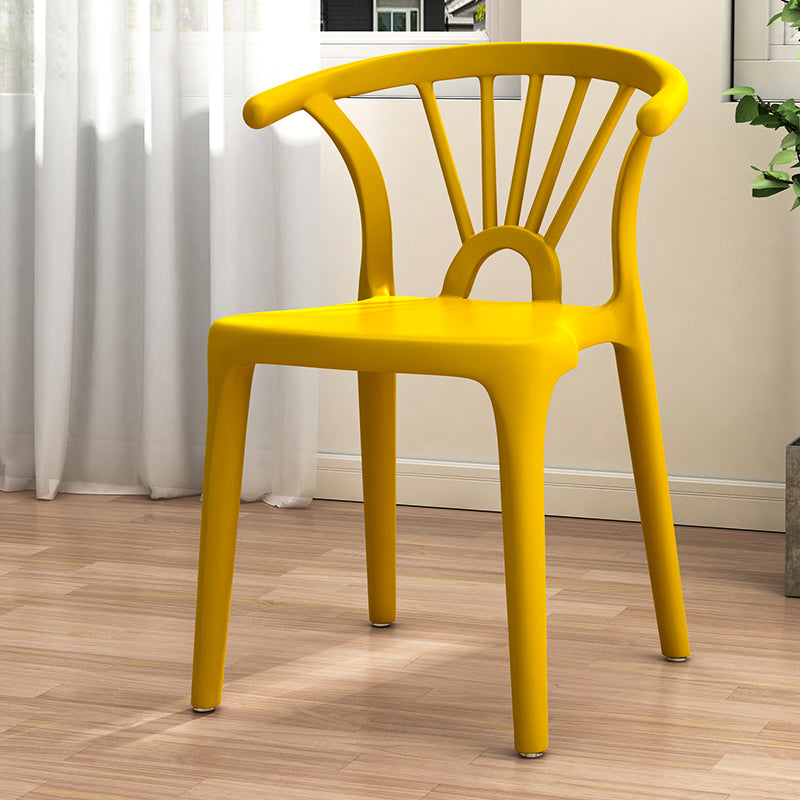 Contemporary Plastic Dining Side Chair Dining Room Armless Wishbone Chair Ginger 1 Piece Clearhalo ' kitchen&dining_furn' 'Dining Chairs' 'Dining Tables & Seating' 'dining_chair' 'furn' 'furn_dining_chair' 'Furniture' 'furniture_dining_chair' 'Kitchen & Dining Furniture' 'kitchen' 3846578