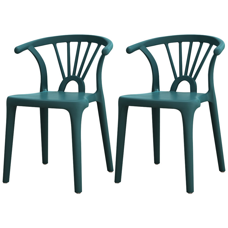 Contemporary Plastic Dining Side Chair Dining Room Armless Wishbone Chair Dark Blue 2 Piece Set Clearhalo ' kitchen&dining_furn' 'Dining Chairs' 'Dining Tables & Seating' 'dining_chair' 'furn' 'furn_dining_chair' 'Furniture' 'furniture_dining_chair' 'Kitchen & Dining Furniture' 'kitchen' 3846582