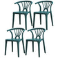 Contemporary Plastic Dining Side Chair Dining Room Armless Wishbone Chair Dark Blue 4 Piece Set Clearhalo ' kitchen&dining_furn' 'Dining Chairs' 'Dining Tables & Seating' 'dining_chair' 'furn' 'furn_dining_chair' 'Furniture' 'furniture_dining_chair' 'Kitchen & Dining Furniture' 'kitchen' 3846583