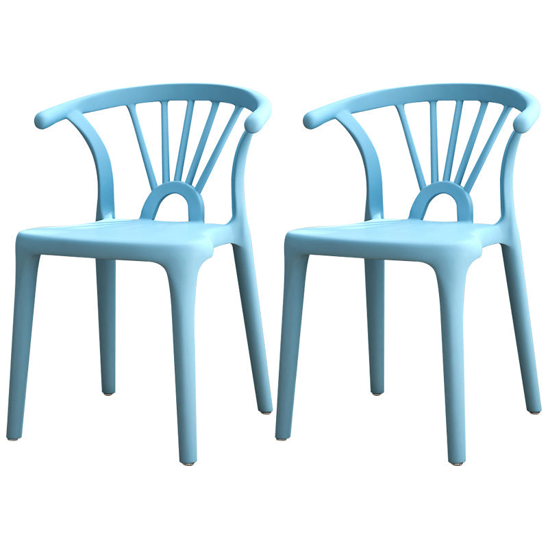 Contemporary Plastic Dining Side Chair Dining Room Armless Wishbone Chair Light Blue 2 Piece Set Clearhalo ' kitchen&dining_furn' 'Dining Chairs' 'Dining Tables & Seating' 'dining_chair' 'furn' 'furn_dining_chair' 'Furniture' 'furniture_dining_chair' 'Kitchen & Dining Furniture' 'kitchen' 3846591