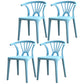 Contemporary Plastic Dining Side Chair Dining Room Armless Wishbone Chair Light Blue 4 Piece Set Clearhalo ' kitchen&dining_furn' 'Dining Chairs' 'Dining Tables & Seating' 'dining_chair' 'furn' 'furn_dining_chair' 'Furniture' 'furniture_dining_chair' 'Kitchen & Dining Furniture' 'kitchen' 3846592
