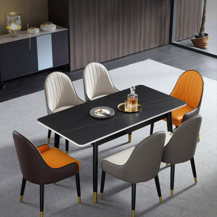 Contemporary Wood Dining Room Chairs Upholstered Side Armchairs for Home Use Clearhalo ' kitchen&dining_furn' 'Dining Chairs' 'Dining Tables & Seating' 'dining_chair' 'furn' 'furn_dining_chair' 'Furniture' 'furniture_dining_chair' 'Kitchen & Dining Furniture' 'kitchen' 3846597