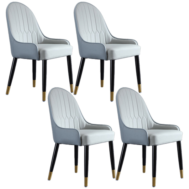 Contemporary Wood Dining Room Chairs Upholstered Side Armchairs for Home Use Sky Blue 4 Piece Set Clearhalo ' kitchen&dining_furn' 'Dining Chairs' 'Dining Tables & Seating' 'dining_chair' 'furn' 'furn_dining_chair' 'Furniture' 'furniture_dining_chair' 'Kitchen & Dining Furniture' 'kitchen' 3846598