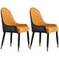 Contemporary Wood Dining Room Chairs Upholstered Side Armchairs for Home Use Orange 2 Piece Set Clearhalo ' kitchen&dining_furn' 'Dining Chairs' 'Dining Tables & Seating' 'dining_chair' 'furn' 'furn_dining_chair' 'Furniture' 'furniture_dining_chair' 'Kitchen & Dining Furniture' 'kitchen' 3846601