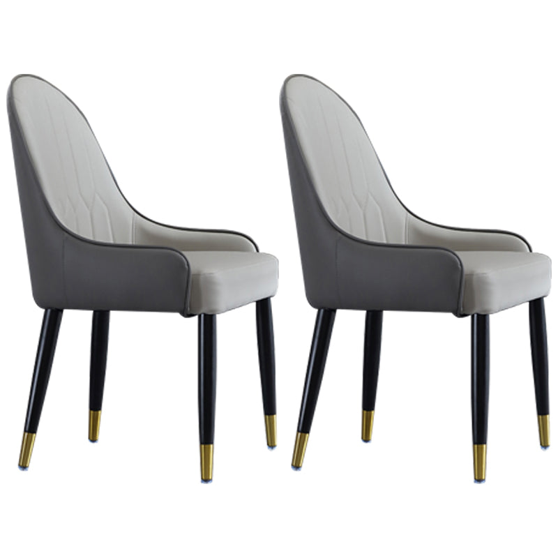 Contemporary Wood Dining Room Chairs Upholstered Side Armchairs for Home Use Grey 2 Piece Set Clearhalo ' kitchen&dining_furn' 'Dining Chairs' 'Dining Tables & Seating' 'dining_chair' 'furn' 'furn_dining_chair' 'Furniture' 'furniture_dining_chair' 'Kitchen & Dining Furniture' 'kitchen' 3846607