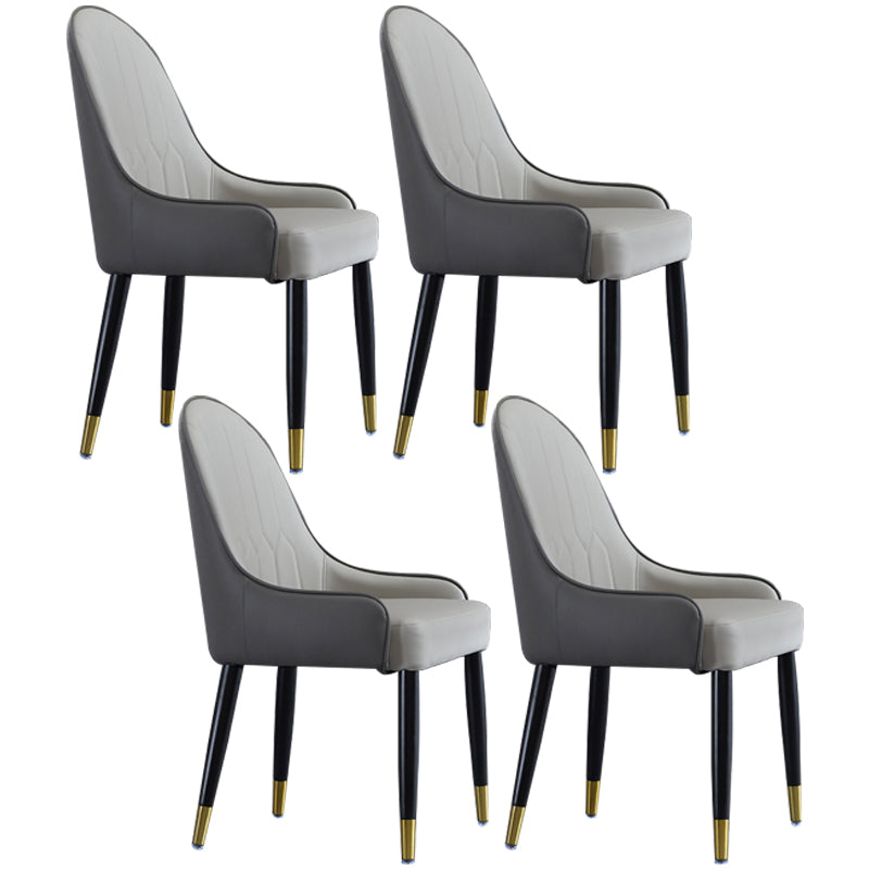 Contemporary Wood Dining Room Chairs Upholstered Side Armchairs for Home Use Grey 4 Piece Set Clearhalo ' kitchen&dining_furn' 'Dining Chairs' 'Dining Tables & Seating' 'dining_chair' 'furn' 'furn_dining_chair' 'Furniture' 'furniture_dining_chair' 'Kitchen & Dining Furniture' 'kitchen' 3846610