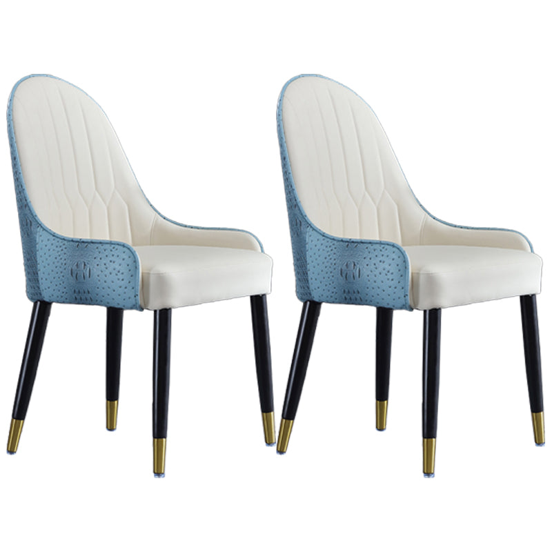 Contemporary Wood Dining Room Chairs Upholstered Side Armchairs for Home Use Light Blue 2 Piece Set Clearhalo ' kitchen&dining_furn' 'Dining Chairs' 'Dining Tables & Seating' 'dining_chair' 'furn' 'furn_dining_chair' 'Furniture' 'furniture_dining_chair' 'Kitchen & Dining Furniture' 'kitchen' 3846613