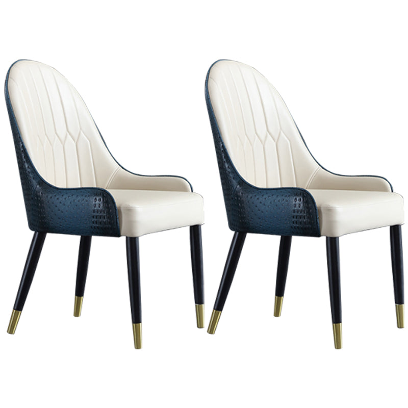 Contemporary Wood Dining Room Chairs Upholstered Side Armchairs for Home Use Dark Blue 2 Piece Set Clearhalo ' kitchen&dining_furn' 'Dining Chairs' 'Dining Tables & Seating' 'dining_chair' 'furn' 'furn_dining_chair' 'Furniture' 'furniture_dining_chair' 'Kitchen & Dining Furniture' 'kitchen' 3846616