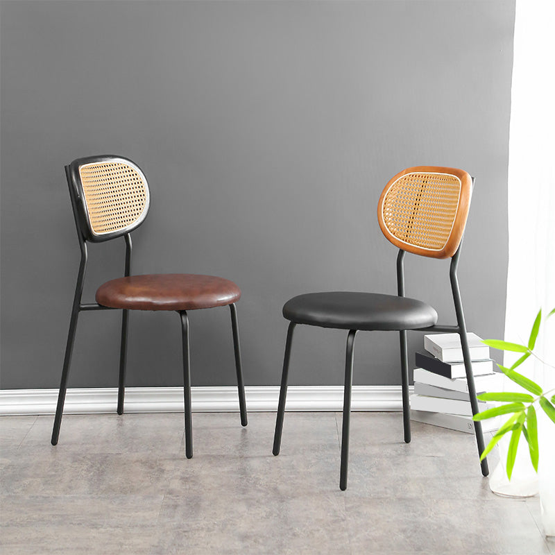 Contemporary Style Metal Chair Set Kitchen Dining Room Open Back Side Chairs Clearhalo ' kitchen&dining_furn' 'Dining Chairs' 'Dining Tables & Seating' 'dining_chair' 'furn' 'furn_dining_chair' 'Furniture' 'furniture_dining_chair' 'Kitchen & Dining Furniture' 'kitchen' 3846622