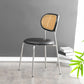 Contemporary Style Metal Chair Set Kitchen Dining Room Open Back Side Chairs Matte Black 1 Piece Clearhalo ' kitchen&dining_furn' 'Dining Chairs' 'Dining Tables & Seating' 'dining_chair' 'furn' 'furn_dining_chair' 'Furniture' 'furniture_dining_chair' 'Kitchen & Dining Furniture' 'kitchen' 3846631