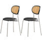 Contemporary Style Metal Chair Set Kitchen Dining Room Open Back Side Chairs Matte Black 2 Piece Set Clearhalo ' kitchen&dining_furn' 'Dining Chairs' 'Dining Tables & Seating' 'dining_chair' 'furn' 'furn_dining_chair' 'Furniture' 'furniture_dining_chair' 'Kitchen & Dining Furniture' 'kitchen' 3846633