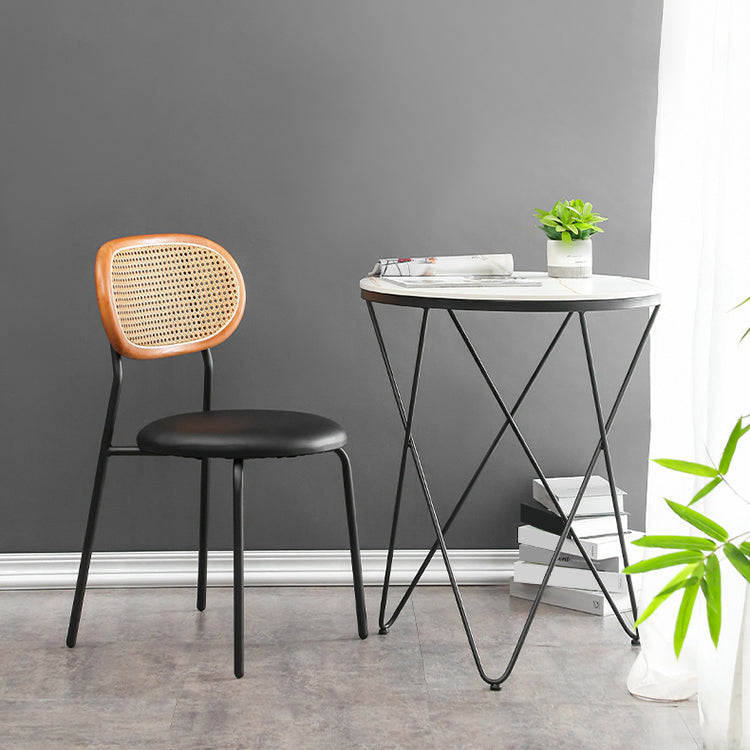 Contemporary Style Metal Chair Set Kitchen Dining Room Open Back Side Chairs Clearhalo ' kitchen&dining_furn' 'Dining Chairs' 'Dining Tables & Seating' 'dining_chair' 'furn' 'furn_dining_chair' 'Furniture' 'furniture_dining_chair' 'Kitchen & Dining Furniture' 'kitchen' 3846638