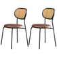 Contemporary Style Metal Chair Set Kitchen Dining Room Open Back Side Chairs Dark Brown 2 Piece Set Clearhalo ' kitchen&dining_furn' 'Dining Chairs' 'Dining Tables & Seating' 'dining_chair' 'furn' 'furn_dining_chair' 'Furniture' 'furniture_dining_chair' 'Kitchen & Dining Furniture' 'kitchen' 3846649