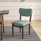 Scandinavian Home Side Chair Upholstered Open Back Metal Single Dining Chair Turquoise Walnut Clearhalo ' kitchen&dining_furn' 'Dining Chairs' 'Dining Tables & Seating' 'dining_chair' 'furn' 'furn_dining_chair' 'Furniture' 'furniture_dining_chair' 'Kitchen & Dining Furniture' 'kitchen' 3846658