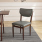 Scandinavian Home Side Chair Upholstered Open Back Metal Single Dining Chair Dark Gray Walnut Clearhalo ' kitchen&dining_furn' 'Dining Chairs' 'Dining Tables & Seating' 'dining_chair' 'furn' 'furn_dining_chair' 'Furniture' 'furniture_dining_chair' 'Kitchen & Dining Furniture' 'kitchen' 3846662