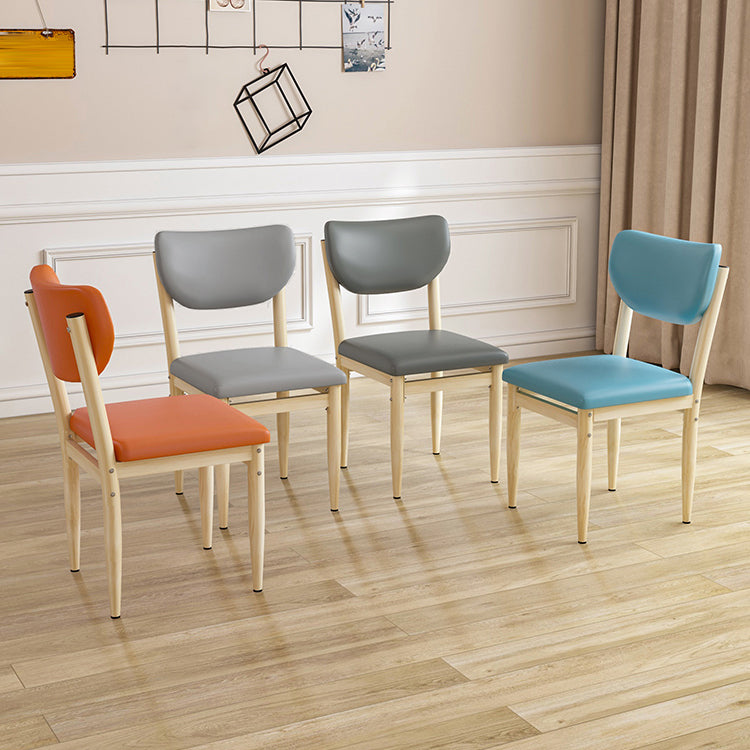 Scandinavian Home Side Chair Upholstered Open Back Metal Single Dining Chair Clearhalo ' kitchen&dining_furn' 'Dining Chairs' 'Dining Tables & Seating' 'dining_chair' 'furn' 'furn_dining_chair' 'Furniture' 'furniture_dining_chair' 'Kitchen & Dining Furniture' 'kitchen' 3846663
