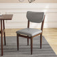 Scandinavian Home Side Chair Upholstered Open Back Metal Single Dining Chair Light Gray Walnut Clearhalo ' kitchen&dining_furn' 'Dining Chairs' 'Dining Tables & Seating' 'dining_chair' 'furn' 'furn_dining_chair' 'Furniture' 'furniture_dining_chair' 'Kitchen & Dining Furniture' 'kitchen' 3846664